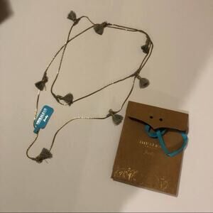 Shiraleah Chicago jewelry - Anthropologie - Lena long necklace grey tassels NEW